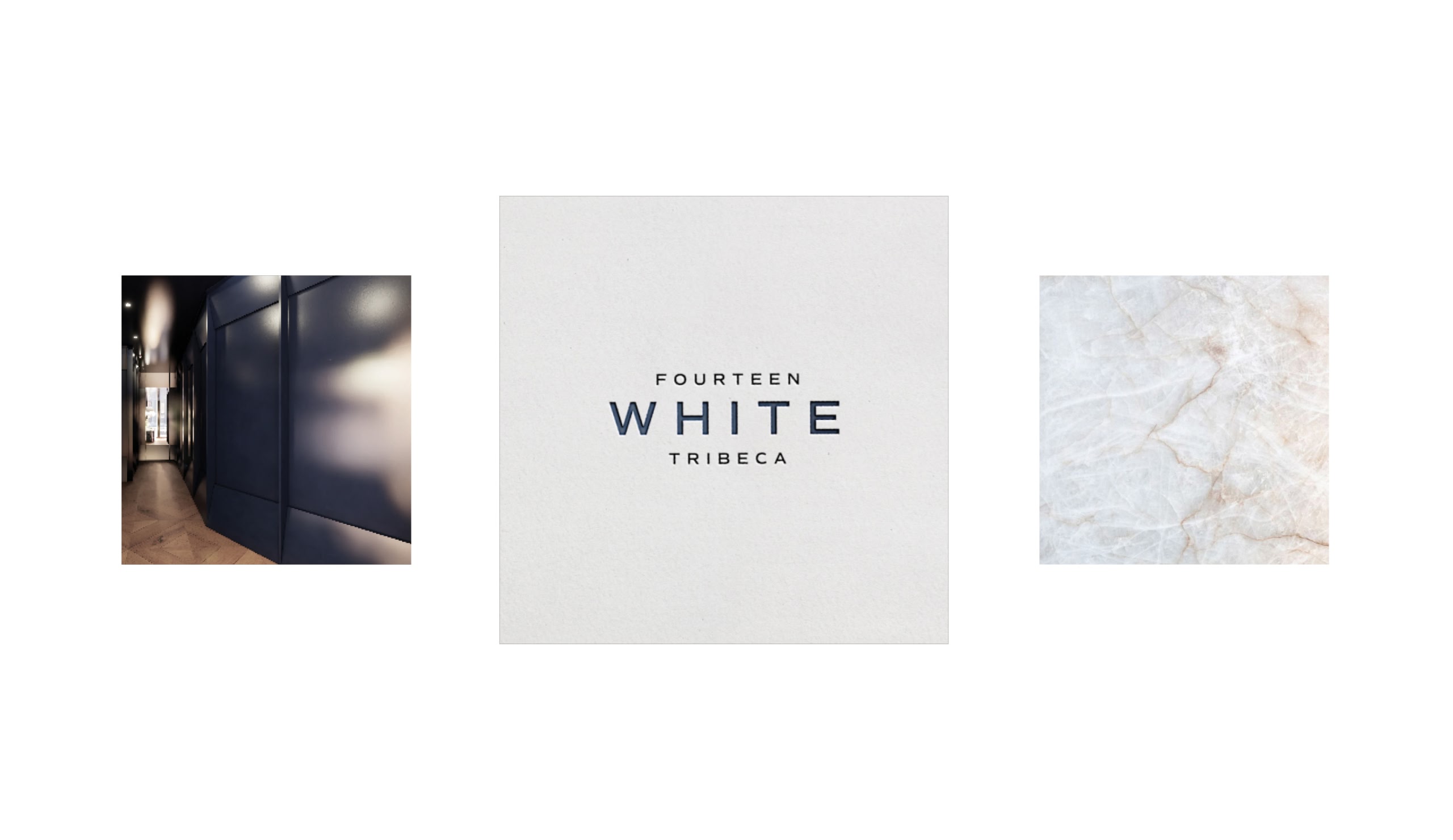 Fourteen White Tribeca – Brand identity detail, luxury residential branding by Pedja Zdravkovic