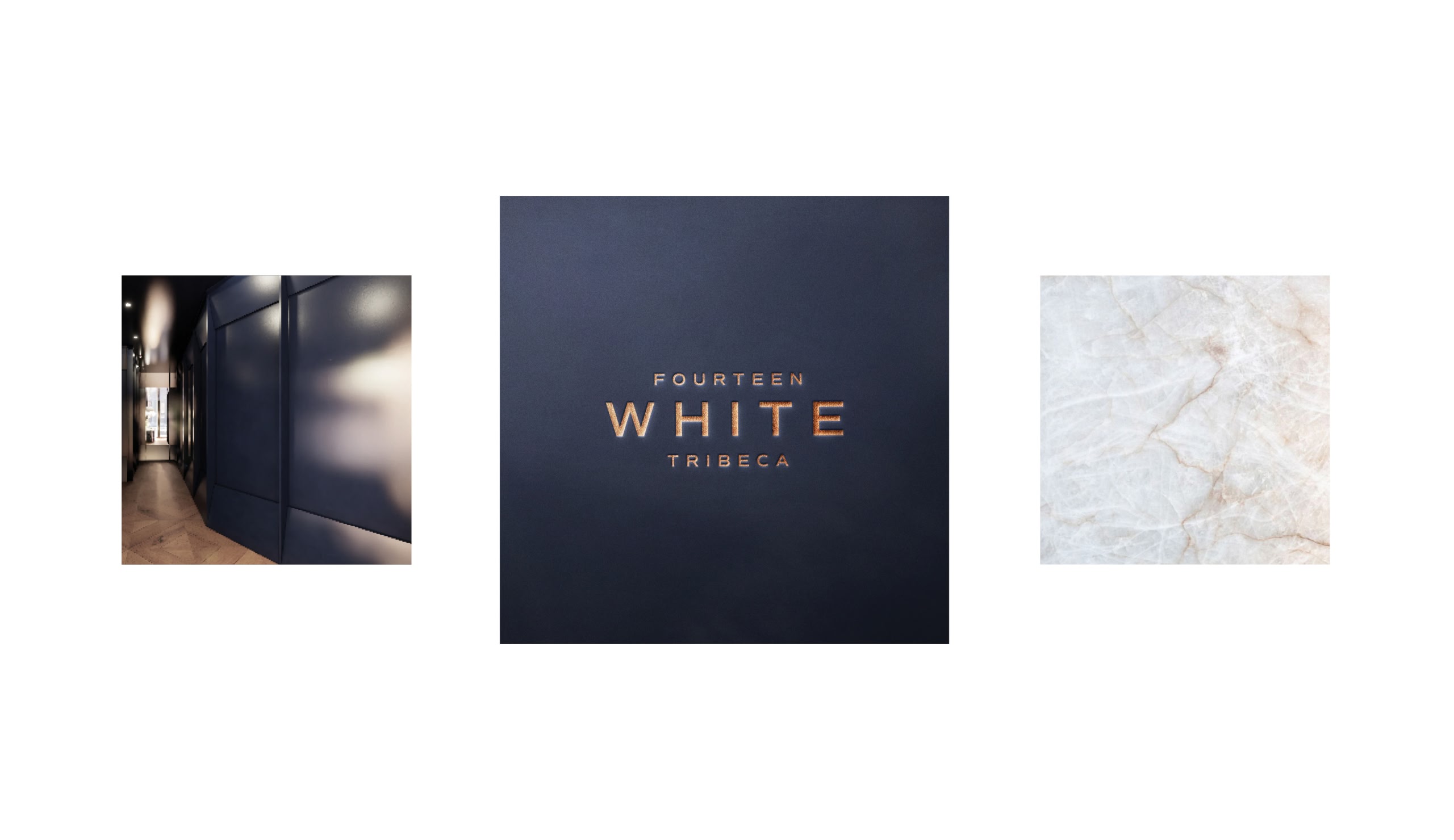 Fourteen White Tribeca – Luxury residential brand identity logo design by Pedja Zdravkovic